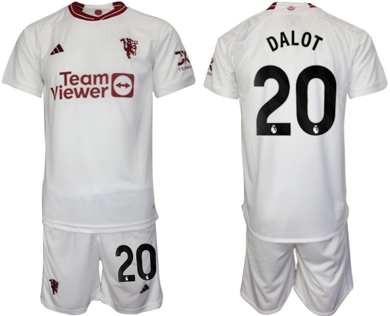 Men 2023-2024 Club Manchester United away white #20 Soccer Jersey->->Soccer Club Jersey